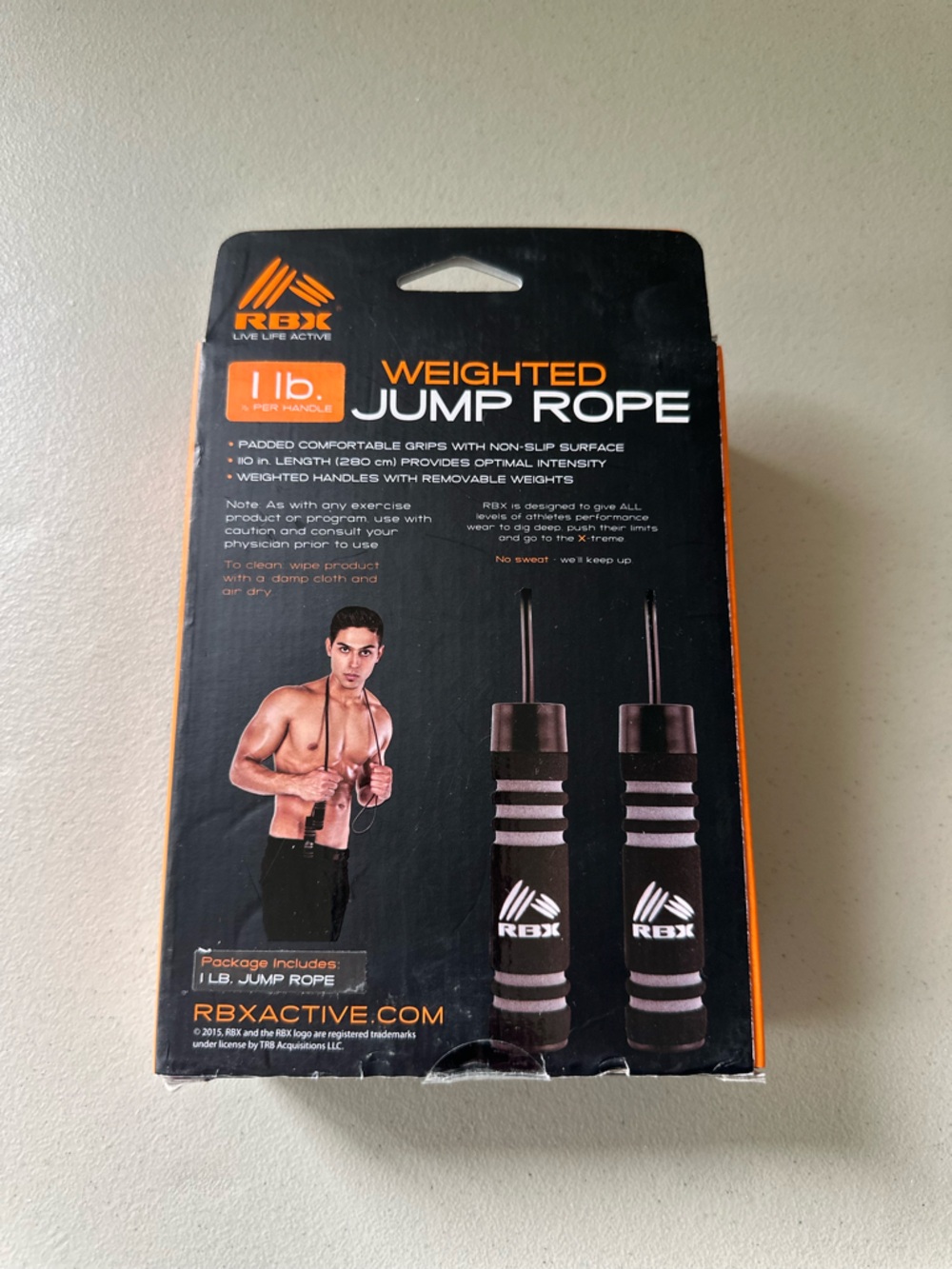 NIB RBX Weighted Jump Rope BLACK - Picture 2 of 2